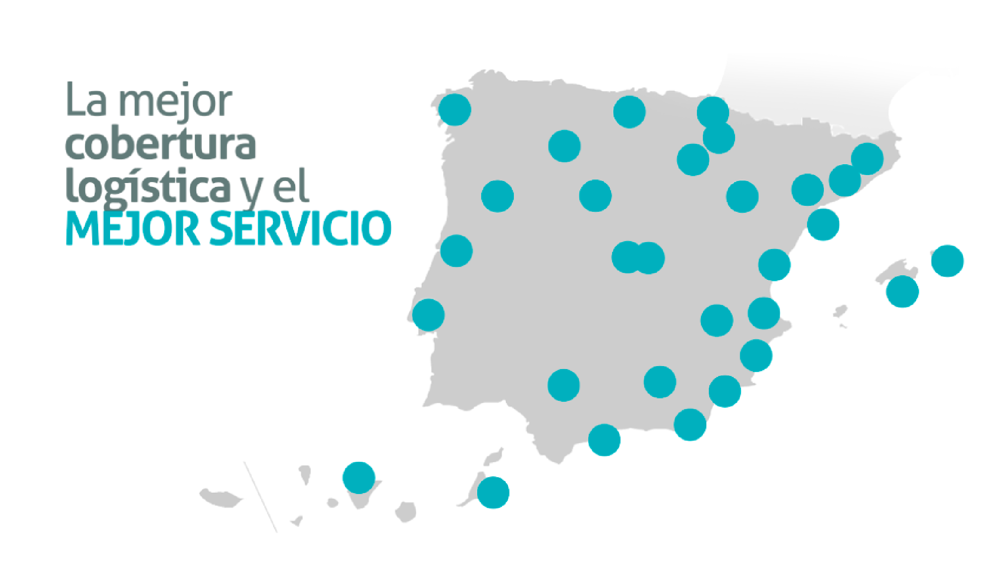 Mapa con las zonas donde se sitúan nuestros distribuidores en España y Portugal.